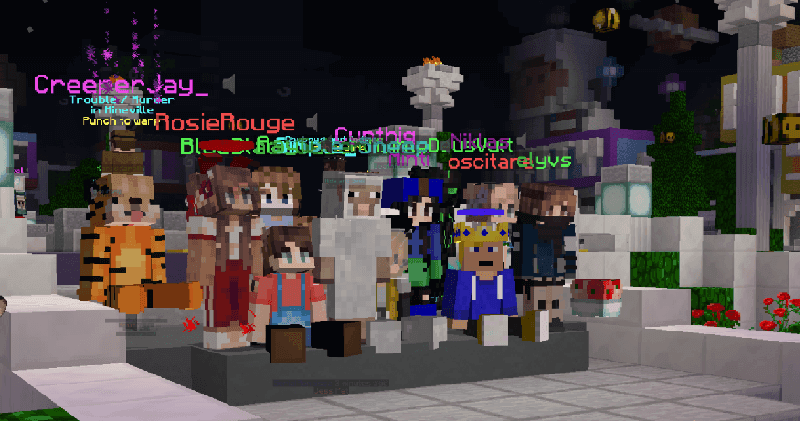 Spieler-Community auf einem Minecraft Server mit Voice Chat