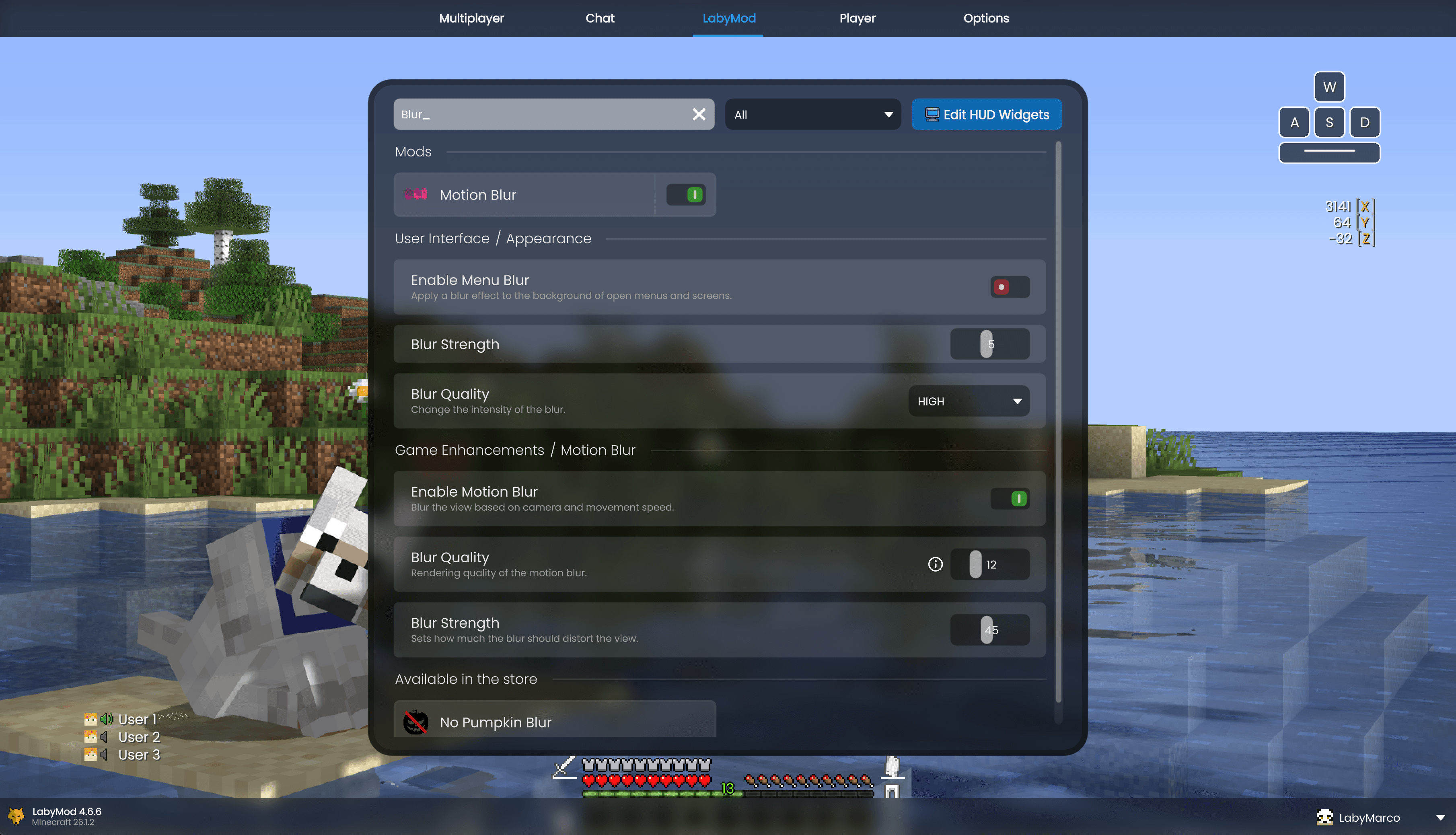The new search finds settings, mods, addons and widgets