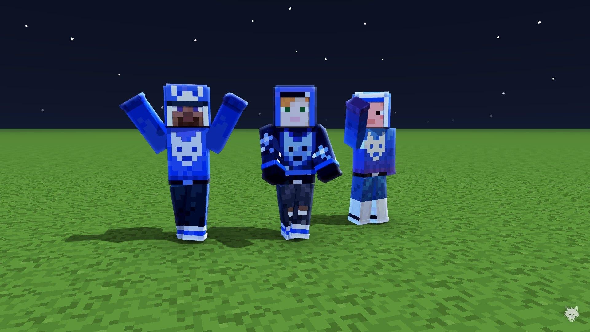 Three players under the night sky in the Laby Hoodie, the Laby Starry Midnight Hoodie and the Laby Sky Hoodie.