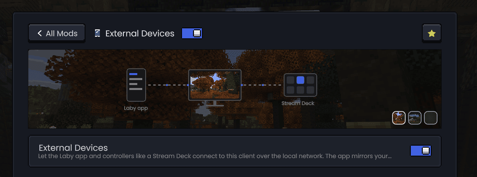 External Devices in the LabyMod mod list