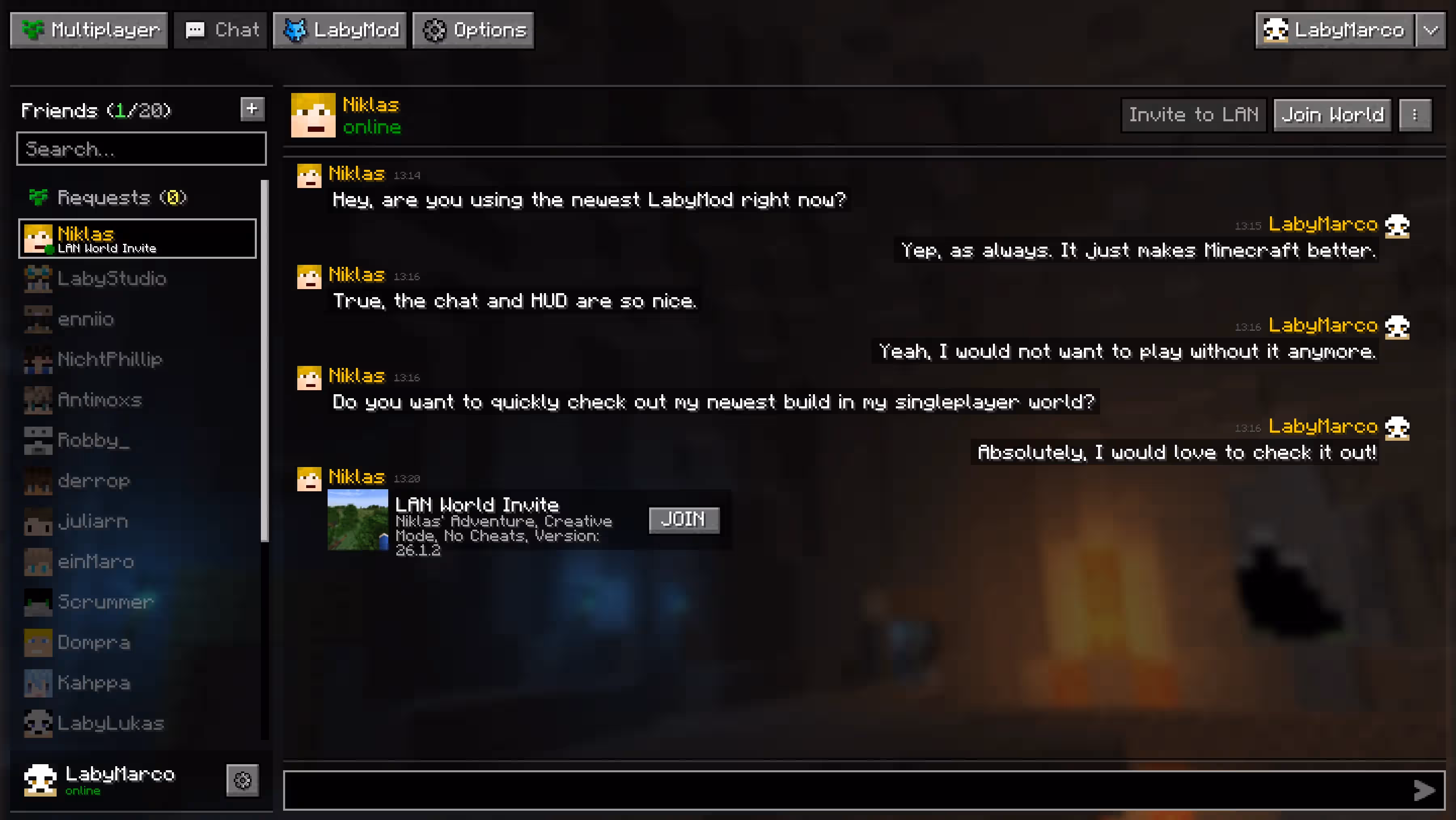 LabyMod Chat Screenshot (vanilla)