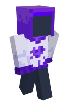 Purple Heart Print Hoodie - Minecraft skin clothing