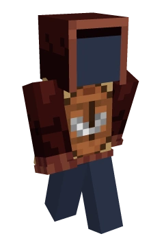 Builder Print Hoodie - Minecraft skin clothing