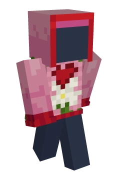 Valentine Print Hoodie - Minecraft skin clothing