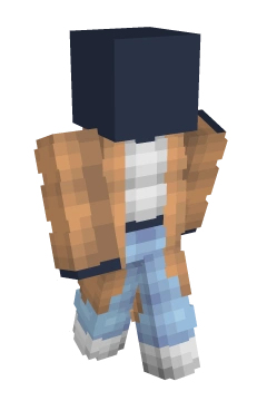 Tan Coat & Tshirt w/ Blue Jeans - Minecraft skin clothing