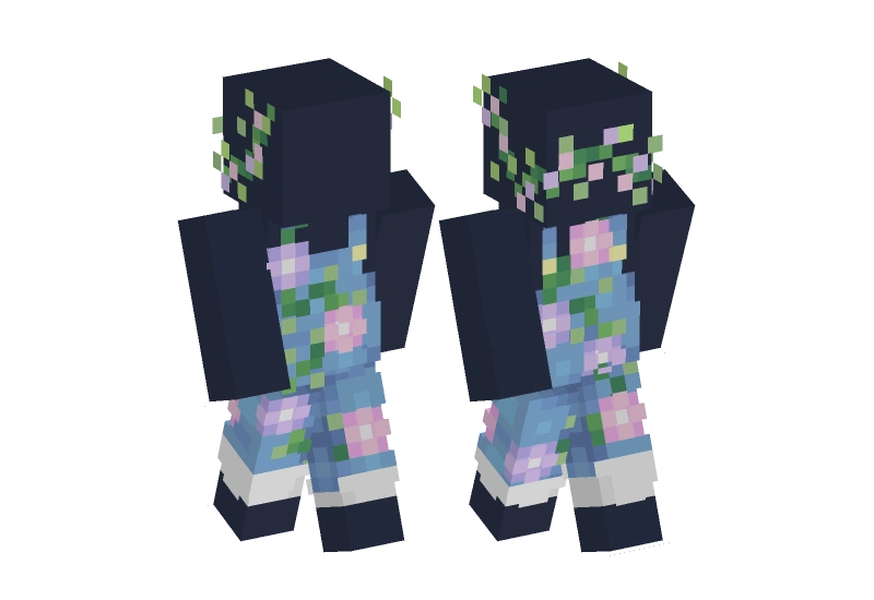 Minecraft Slacks Flowering Vine Overalls w/ Vine Crown - Minecraft Skin Clothing | Laby