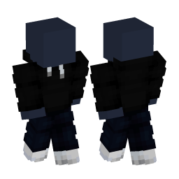 Black Sweater w/ Hood & Dark Blue Jeans - Minecraft Skin Clothing | Laby