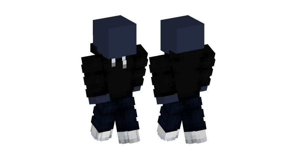 Minecraft Slacks Black Sweater w/ Hood & Dark Blue Jeans - Minecraft Skin Clothing | Laby