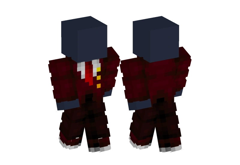 Minecraft Slacks Dark Maroon Red Suit & Tie Fit - Minecraft Skin Clothing | Laby