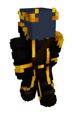 Black And Gold Robe w/ Hood And Horns - Minecraft skin clothing