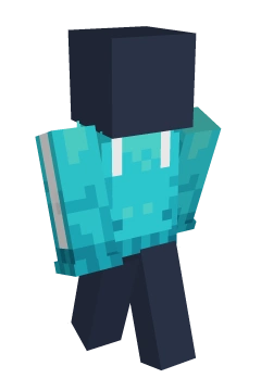 Aqua Rocket Back Hoodie - Minecraft skin clothing