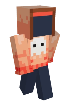 Peach Ghost Hoodie - Minecraft skin clothing