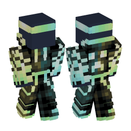 Blue And Green Flame Creeper Hoodie - Minecraft Skin Clothing | Laby