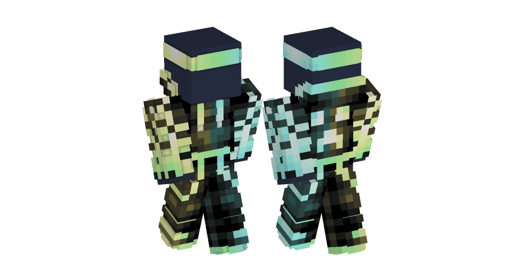 Minecraft Slacks Blue And Green Flame Creeper Hoodie - Minecraft Skin Clothing | Laby