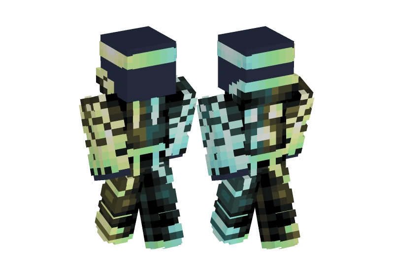 Minecraft Slacks Blue And Green Flame Creeper Hoodie - Minecraft Skin Clothing | Laby