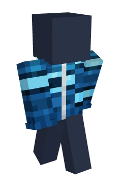 Ocean Digital Camo Zip Hoodie - Minecraft skin clothing