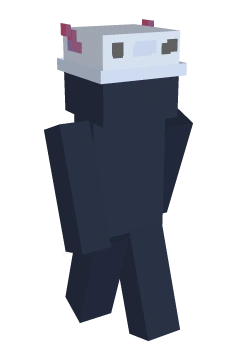 Axolotl hat lightblue - Minecraft skin clothing