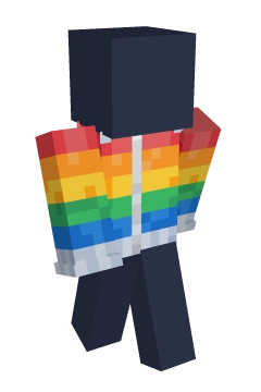 Snow Rainbow Zip Hoodie - Minecraft skin clothing