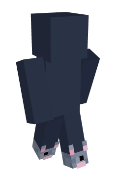 Grey Bunny Slippers - Minecraft skin clothing