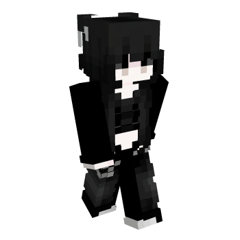Egirl Black Minecraft Skin