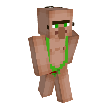 Villager In A Bikini Pink Minecraft Skin