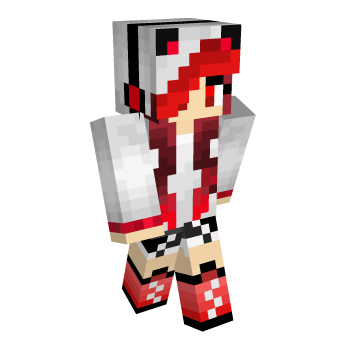 Wolf Girl Gamer Minecraft Skin