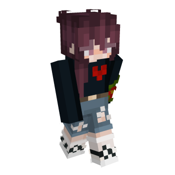 Heart Girl Minecraft Skin