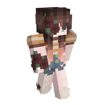Roses Ponytail Minecraft Skin