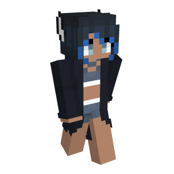 Blue Eyes Navy Hair Minecraft Skin