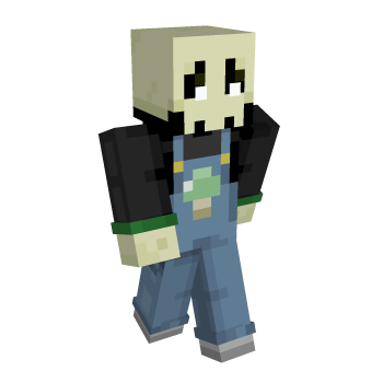 Skeleton Overalls Minecraft Skin