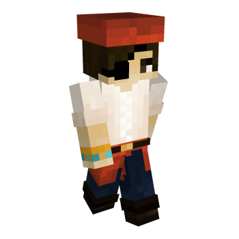Pirate Girl Eyepatch Minecraft Skin
