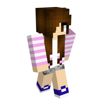 Girly Brown Hair Minecraft Skin