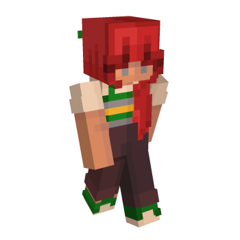 Red Head Bangs Minecraft Skin