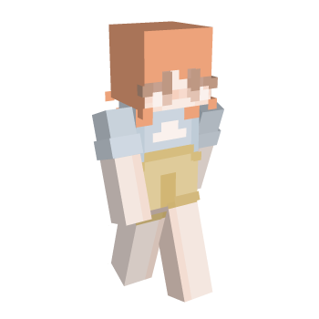 Light Blue Ginger Minecraft Skin