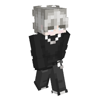 White Hair Chain Minecraft Skin