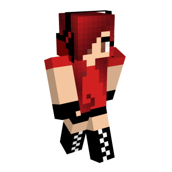 Red Head Gloves Minecraft Skin