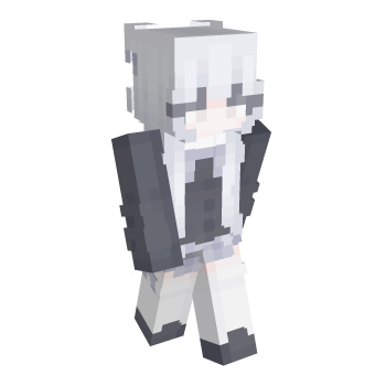 Girl White Hair Minecraft Skin