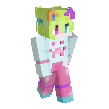 Pink Green Minecraft Skin