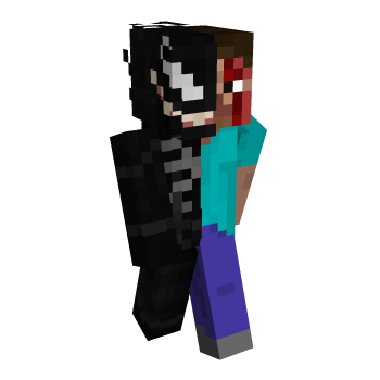 Split Steve Minecraft Skin