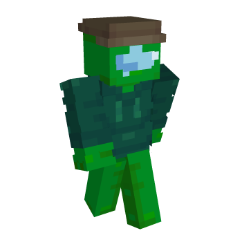 Green Green Among Us Minecraft Skin
