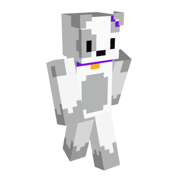 Cute Puppy Puppy With A Bow Minecraft Skin