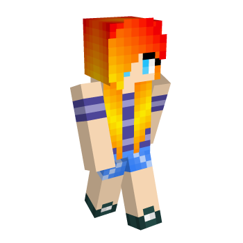 Red Girl Minecraft Skin