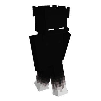 Black White Eyes Minecraft Skin