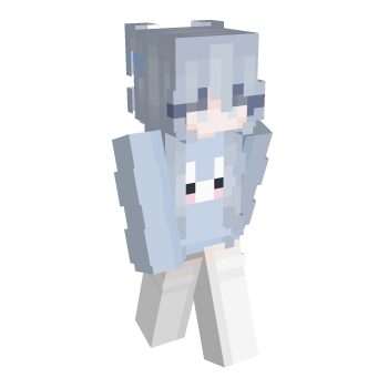 Girl Blue Hair Minecraft Skin - Laby