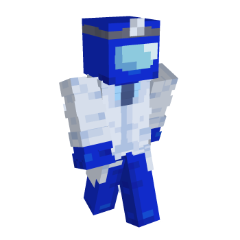 Blue Among Us Minecraft Skin