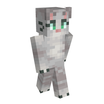 Silver Green Eyes Minecraft Skin