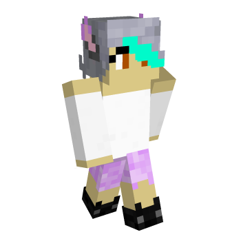 Werewolf Grayish Purple Hair Minecraft Skin