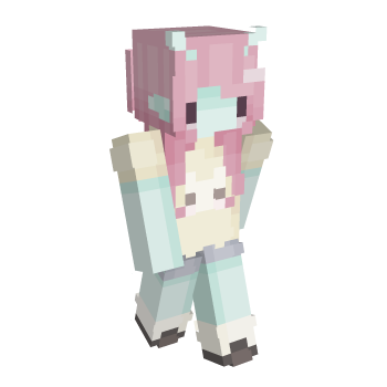 Horns Pink Hair Minecraft Skin