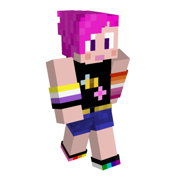 NonBinary Techno Minecraft Skin