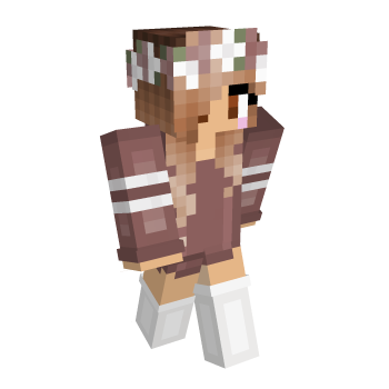 Maroon Cute Minecraft Skin